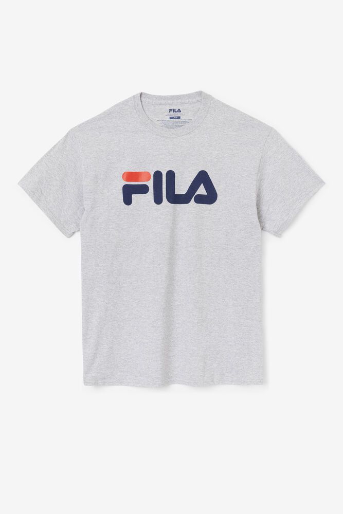 Fila Tričko Panske Logo Siva - DWPHO0869